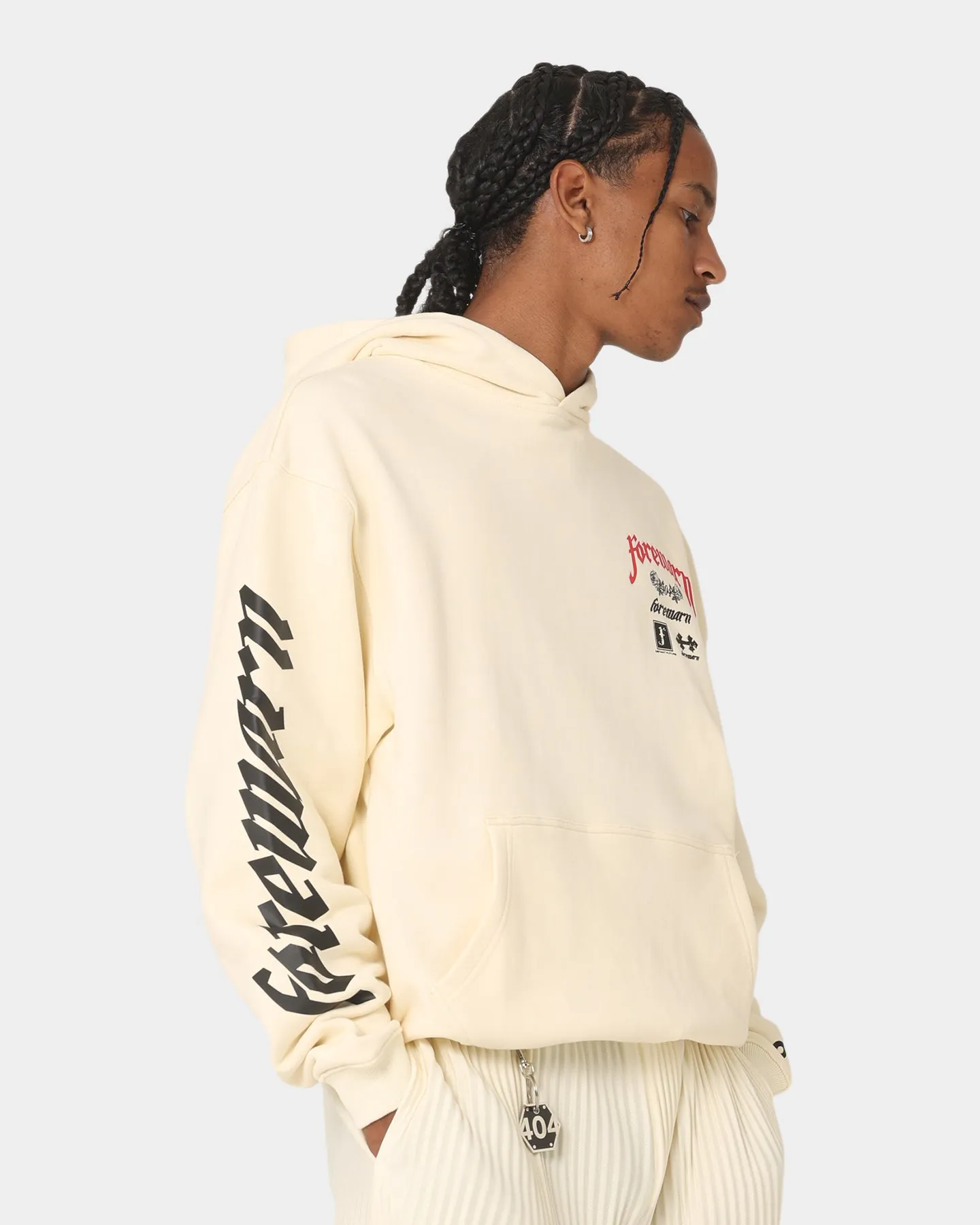 404 Forewarn Hoodie Off White