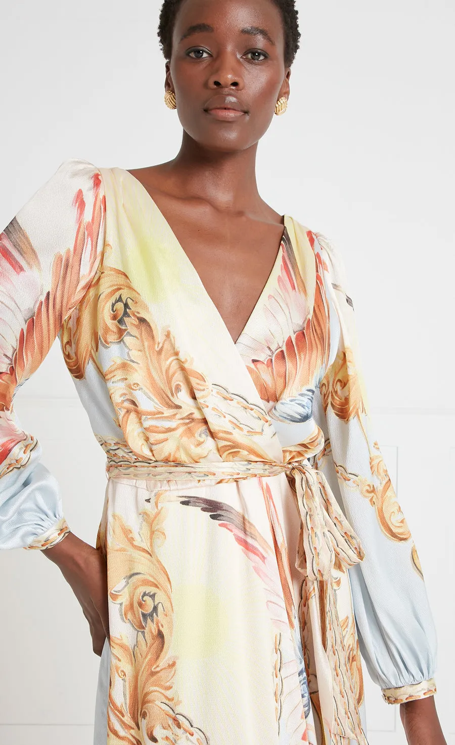 Akira Wrap Dress - Rosewater
