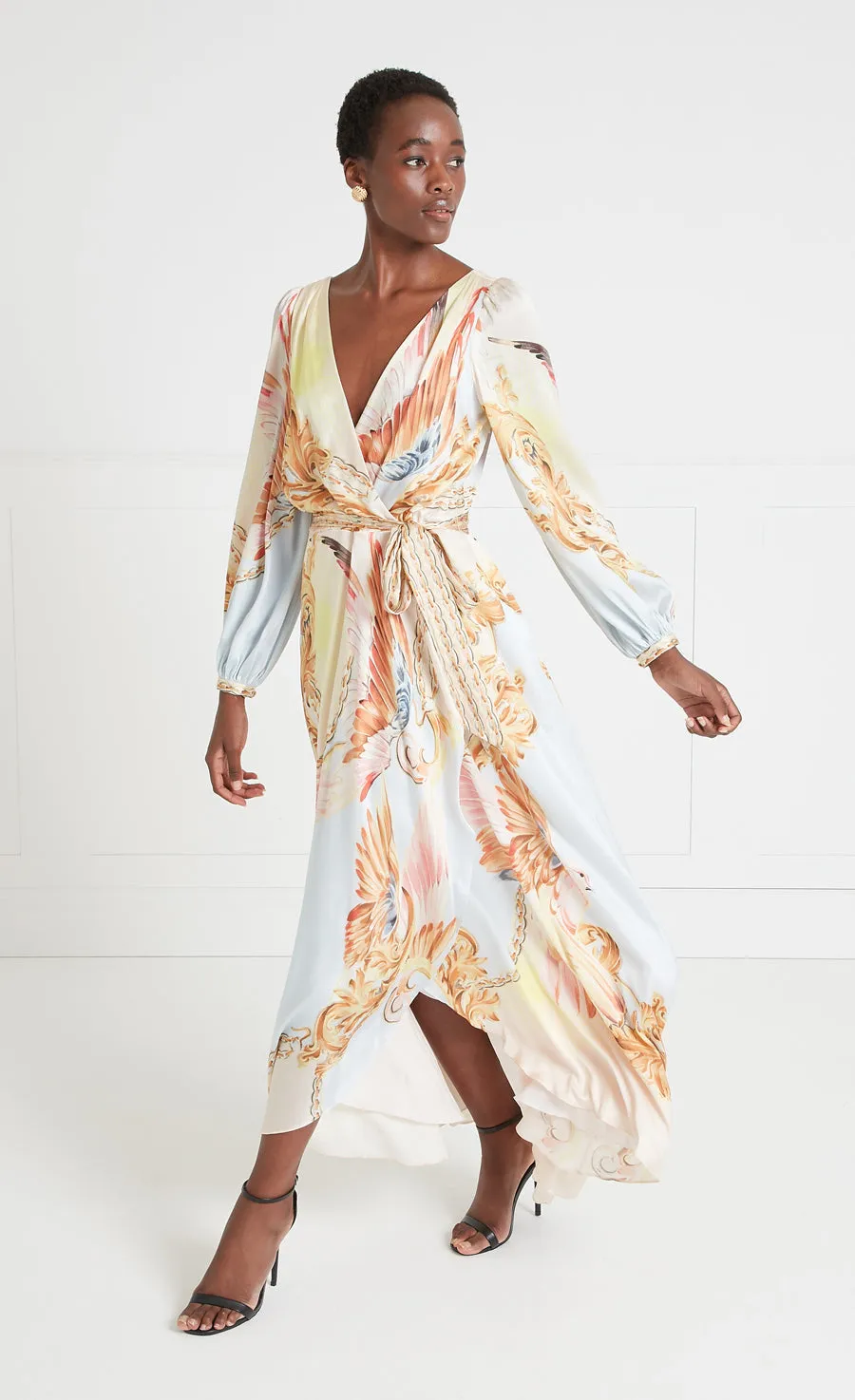 Akira Wrap Dress - Rosewater