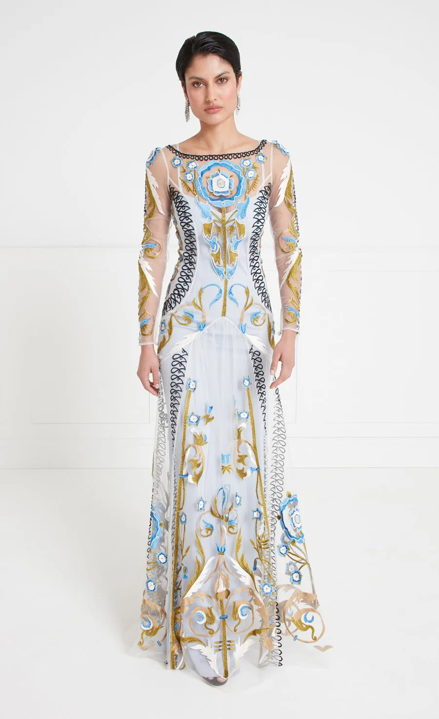 Alessia Sleeved Dress - Halogen Blue