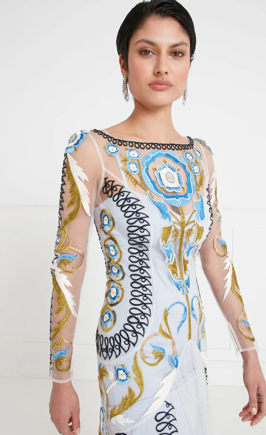 Alessia Sleeved Dress - Halogen Blue