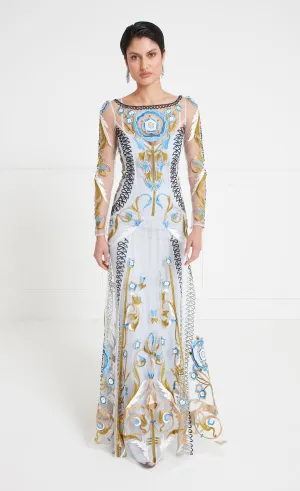 Alessia Sleeved Dress - Halogen Blue