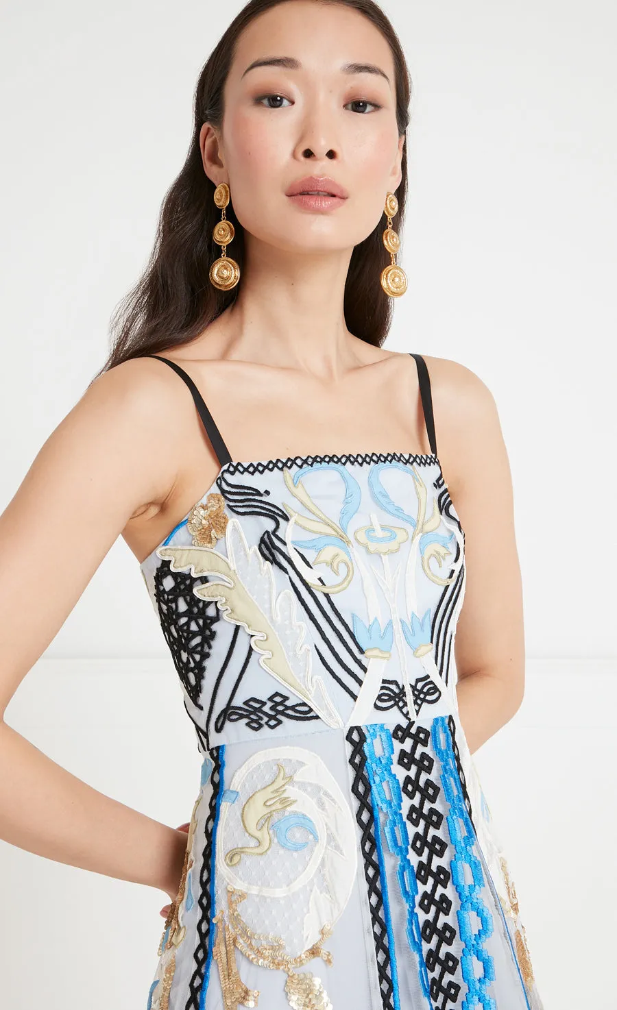 Alessia Strappy Dress - Halogen Blue