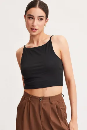 Black Singlet Top Sleeveless