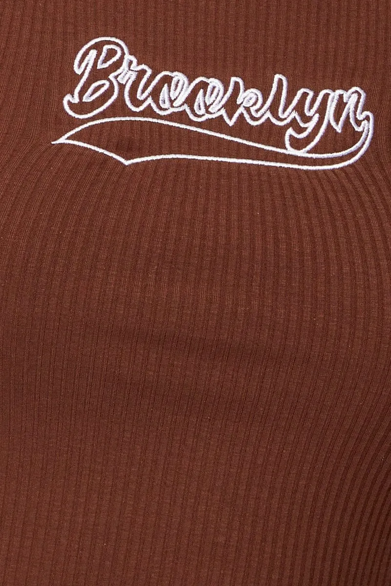 Brown Singlet Top