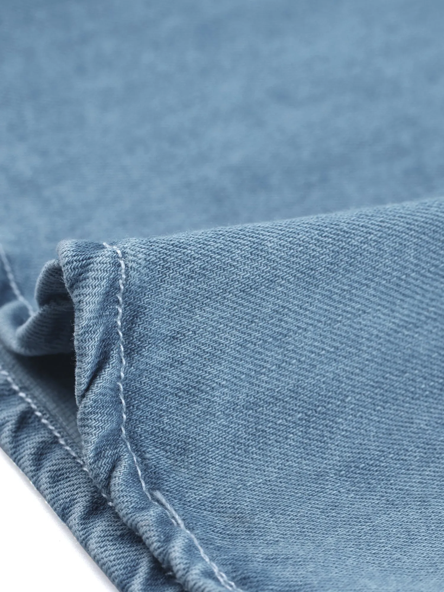Classic Long Sleeve Button Down Casual Loose Denim Shirt