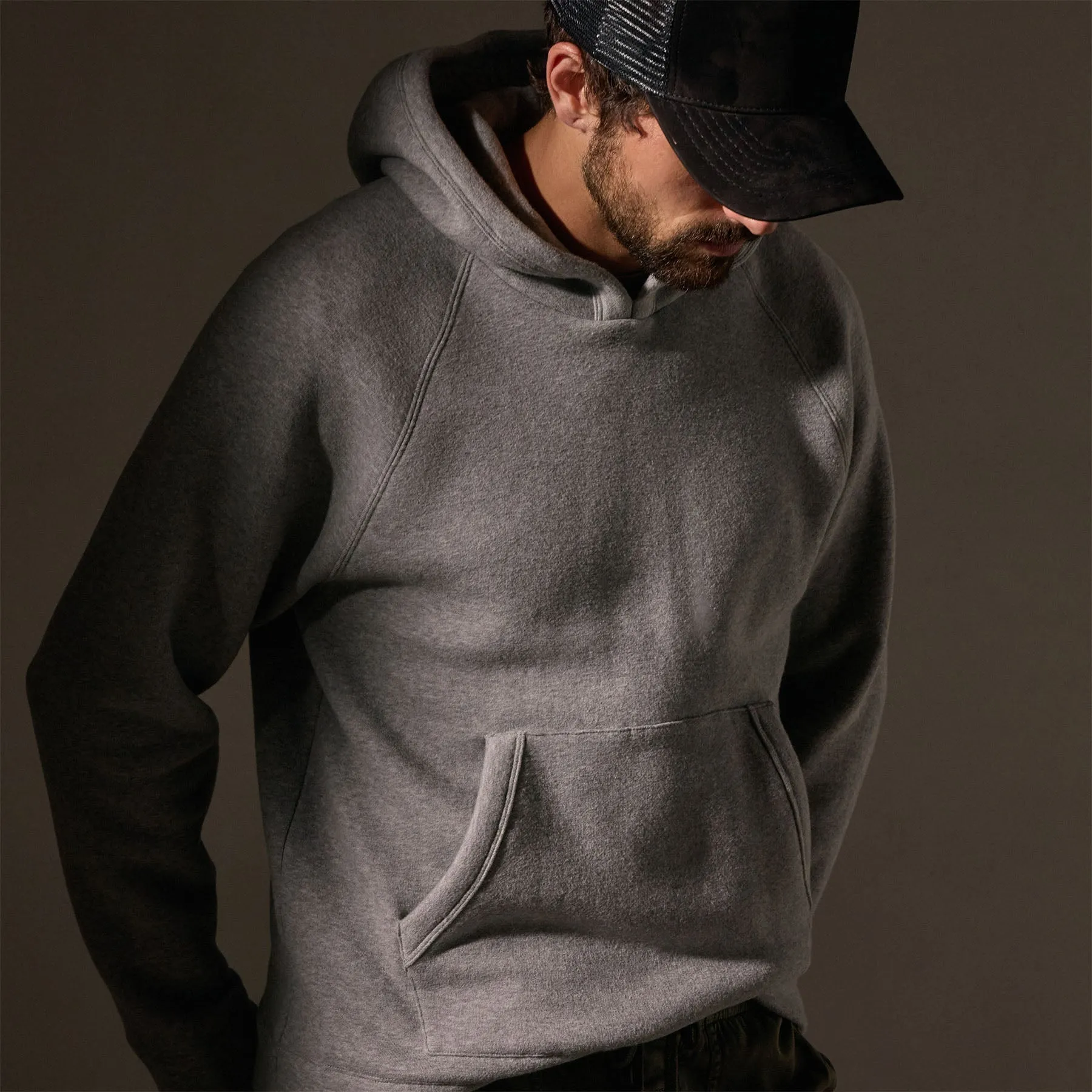 Cozy Hooded Sweatshirt - Heather Grey
