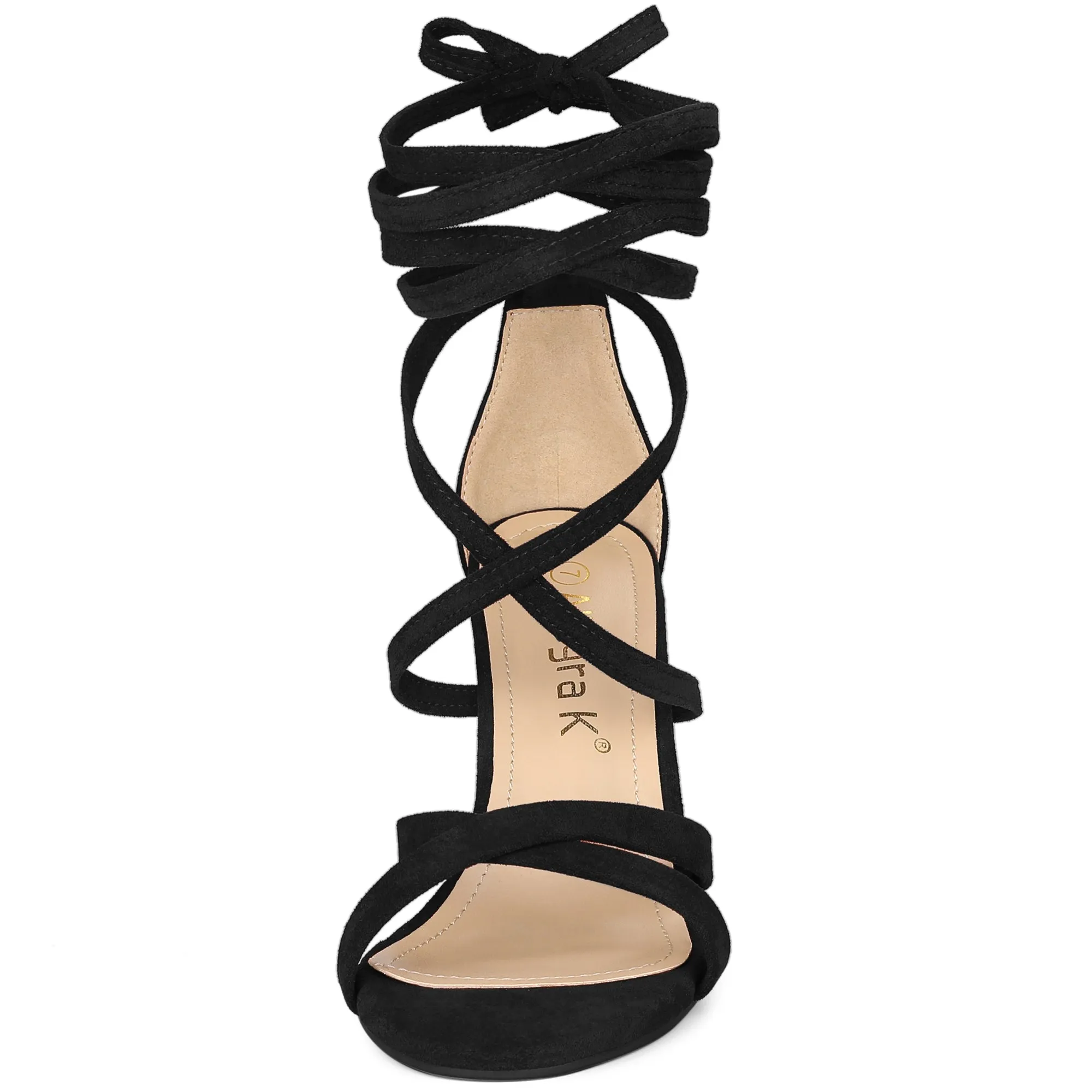 Elegant Cross Strap Lace Up Stiletto High Heel Sandals