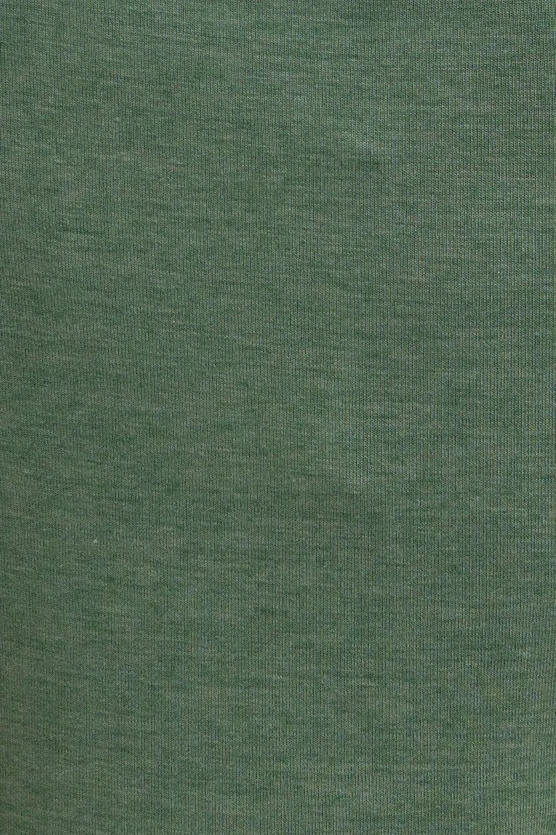 Green Keyhole T Shirt Short Sleeve