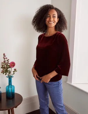 Kate Velvet Top-Ruby Ring
