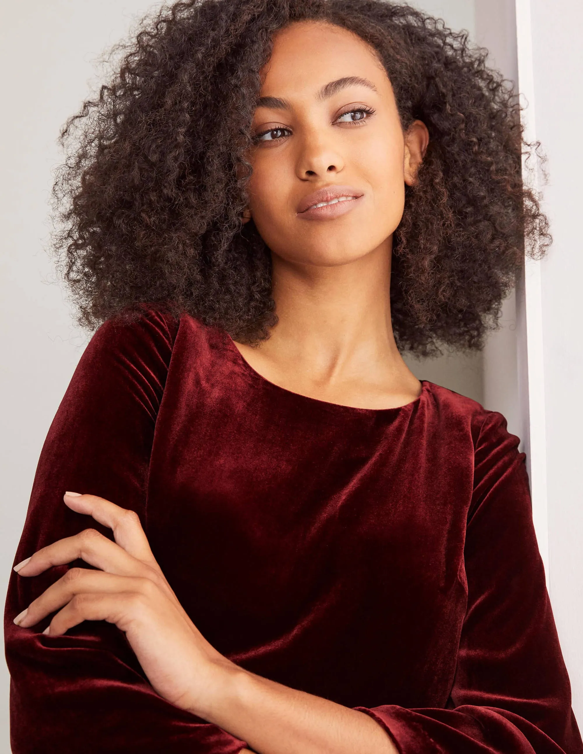 Kate Velvet Top-Ruby Ring