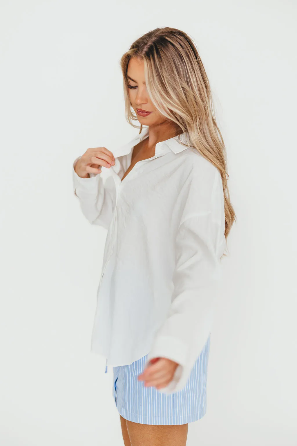 Lakin Soft Overfit Shirts in Off-White