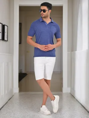 Men Striped Polo T-Shirt