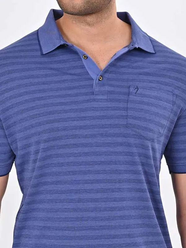 Men Striped Polo T-Shirt