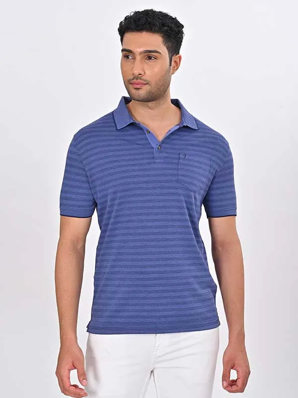 Men Striped Polo T-Shirt