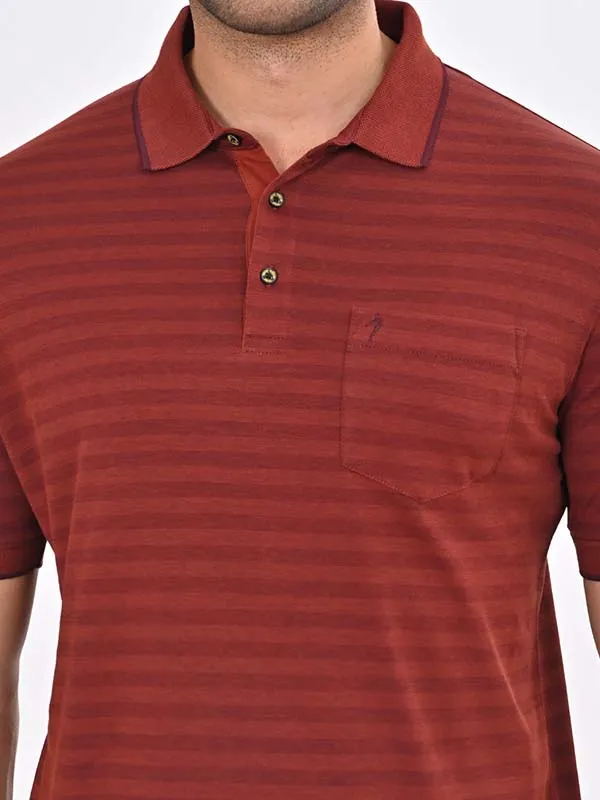 Men Striped Polo T-Shirt