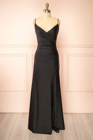 Nyra Black | Mermaid Dress w/ Wrapped Bodice