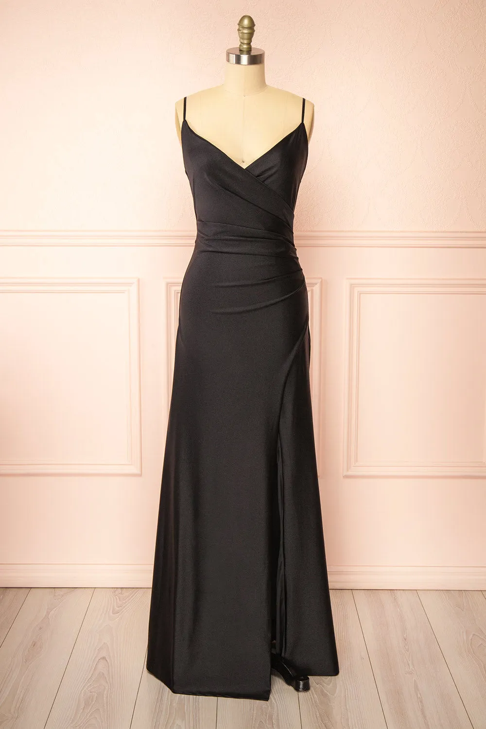 Nyra Black | Mermaid Dress w/ Wrapped Bodice