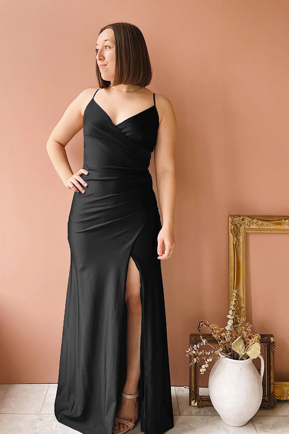 Nyra Blue | Mermaid Dress w/ Wrapped Bodice