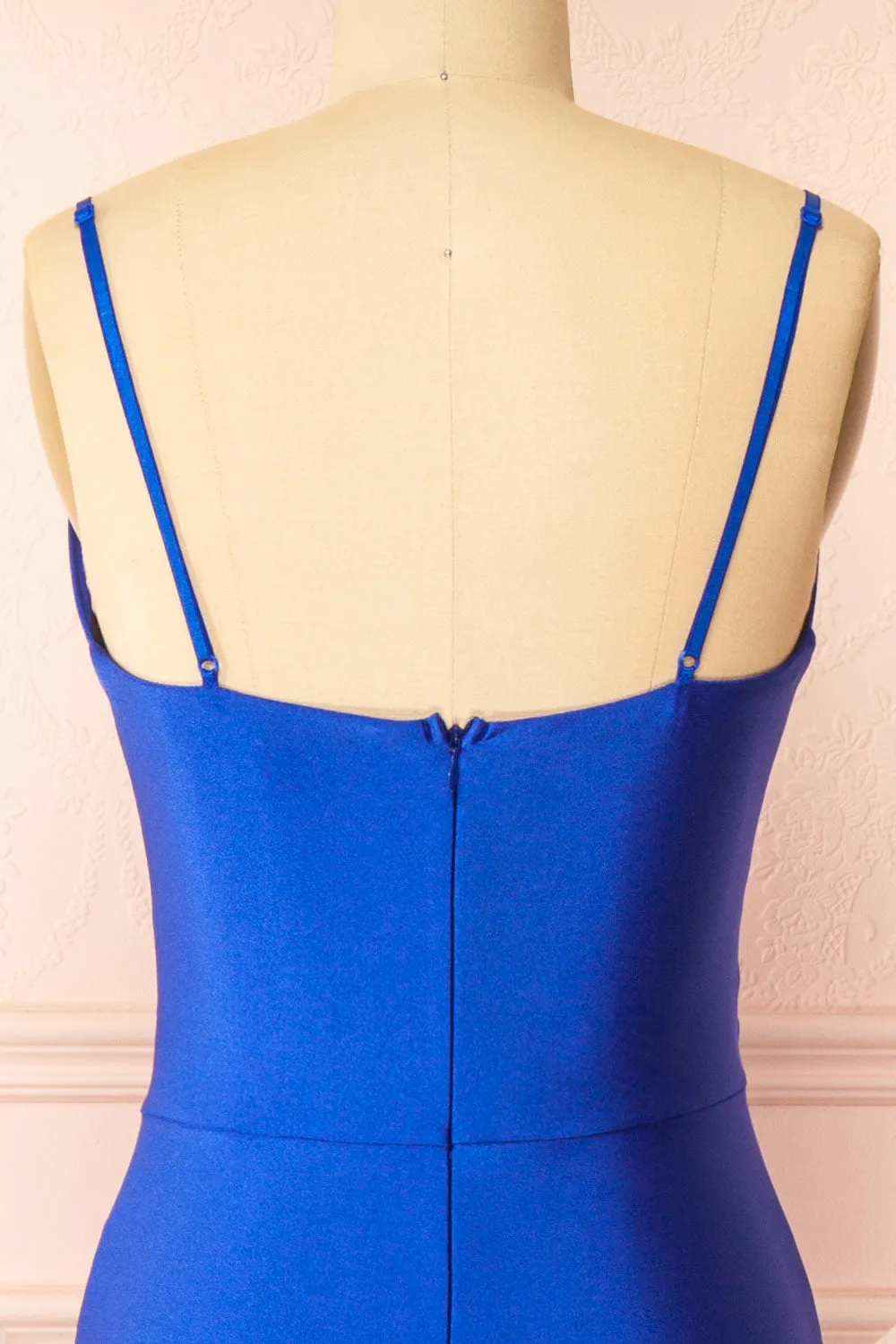 Nyra Blue | Mermaid Dress w/ Wrapped Bodice
