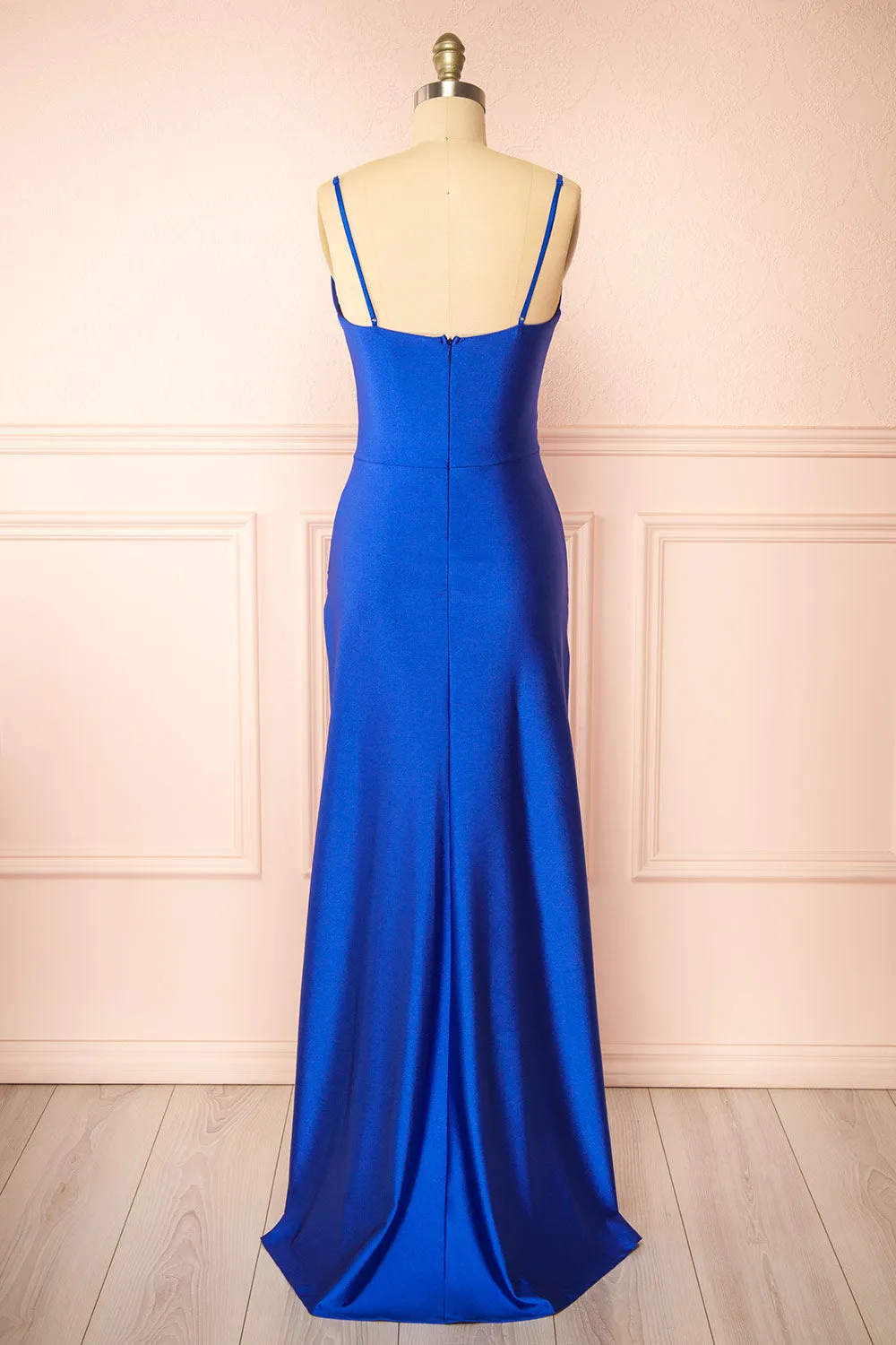 Nyra Blue | Mermaid Dress w/ Wrapped Bodice