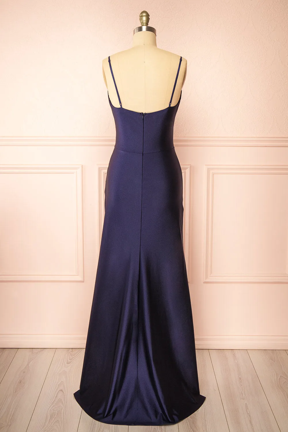 Nyra Navy | Mermaid Dress w/ Wrapped Bodice