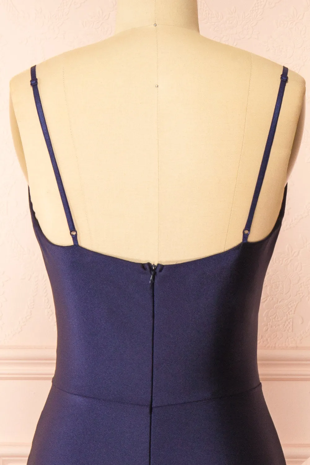 Nyra Navy | Mermaid Dress w/ Wrapped Bodice