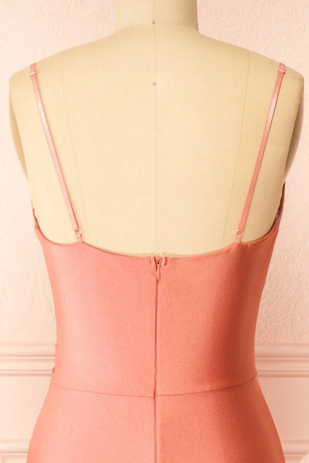 Nyra Pink | Mermaid Dress w/ Wrapped Bodice
