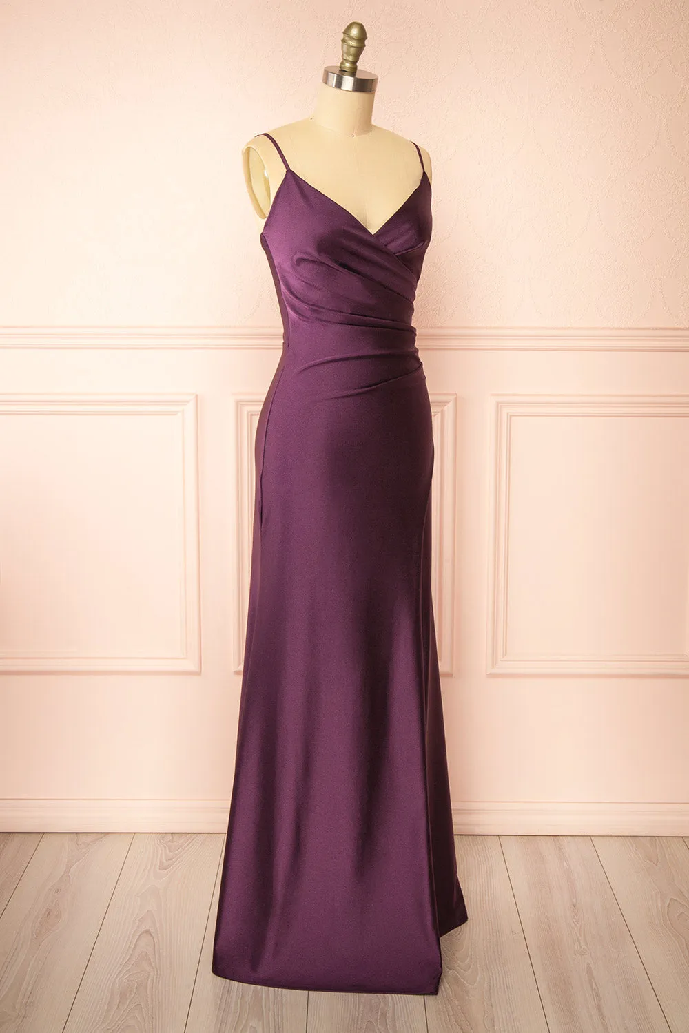 Nyra Purple | Mermaid Dress w/ Wrapped Bodice