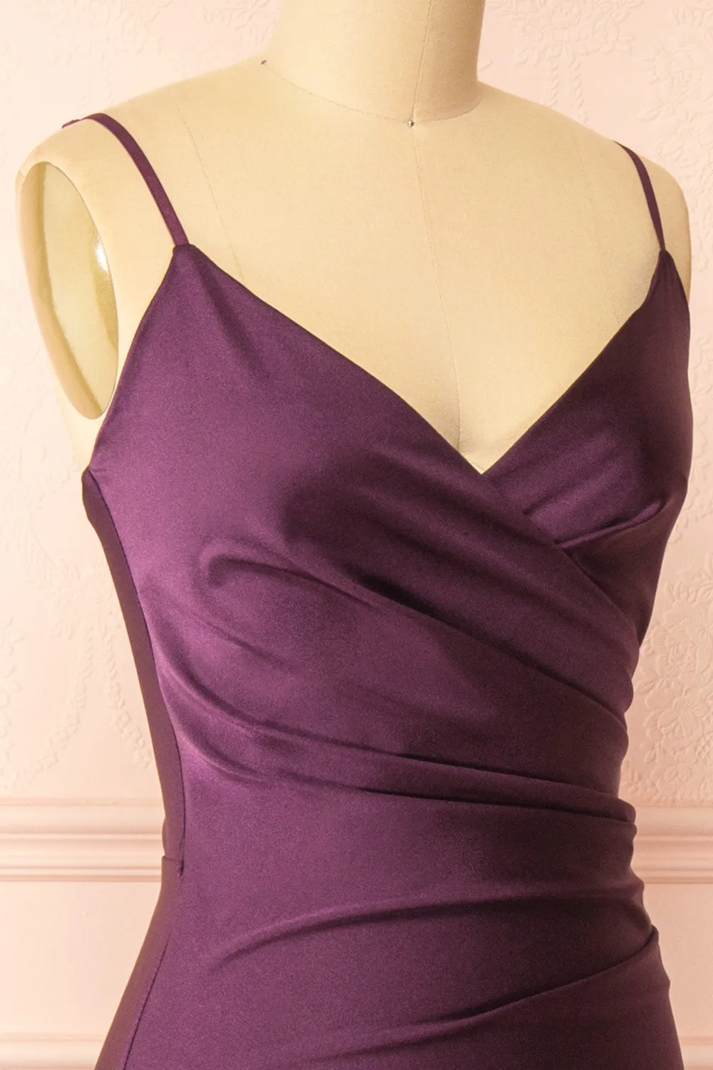Nyra Purple | Mermaid Dress w/ Wrapped Bodice