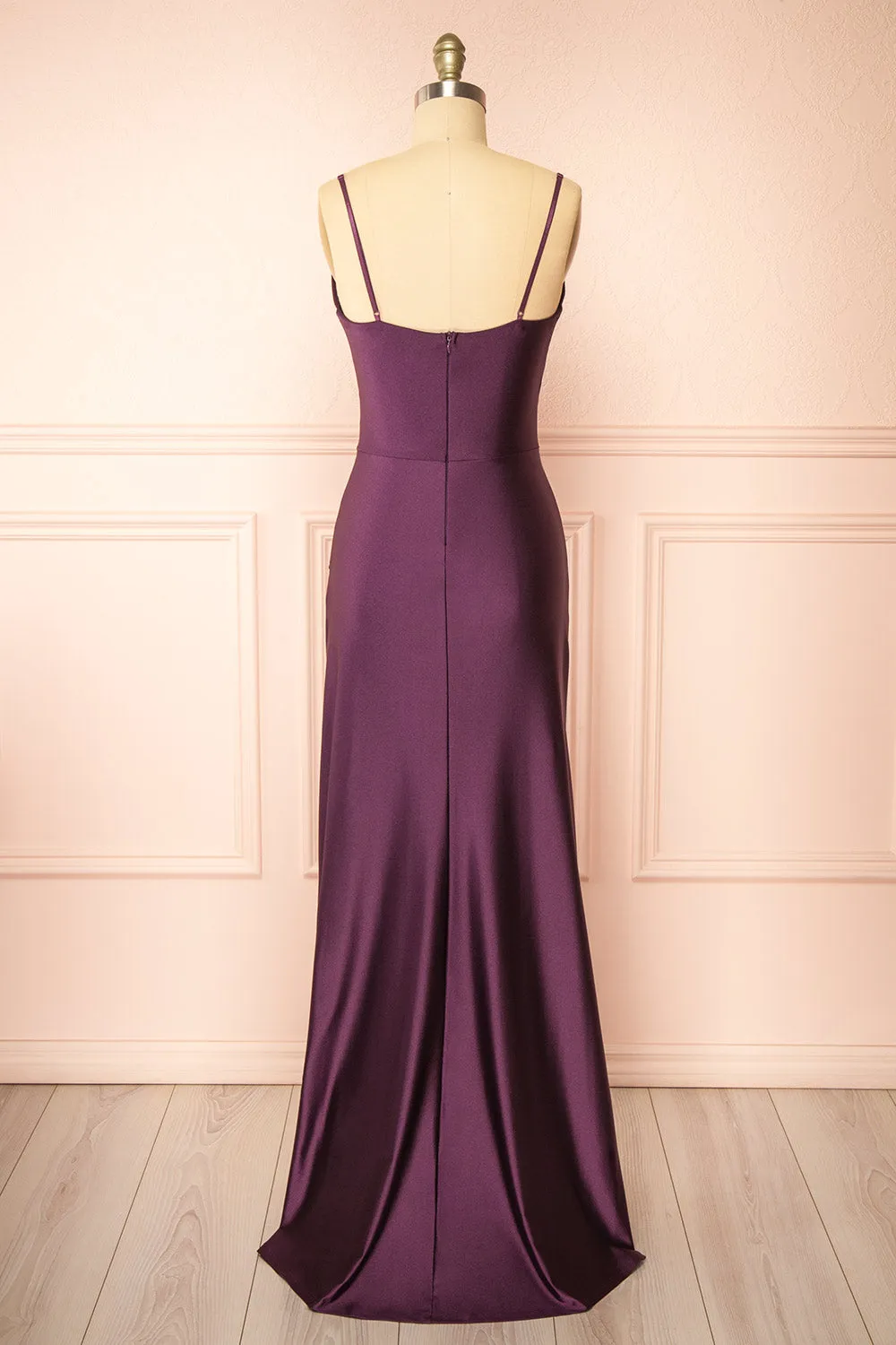 Nyra Purple | Mermaid Dress w/ Wrapped Bodice