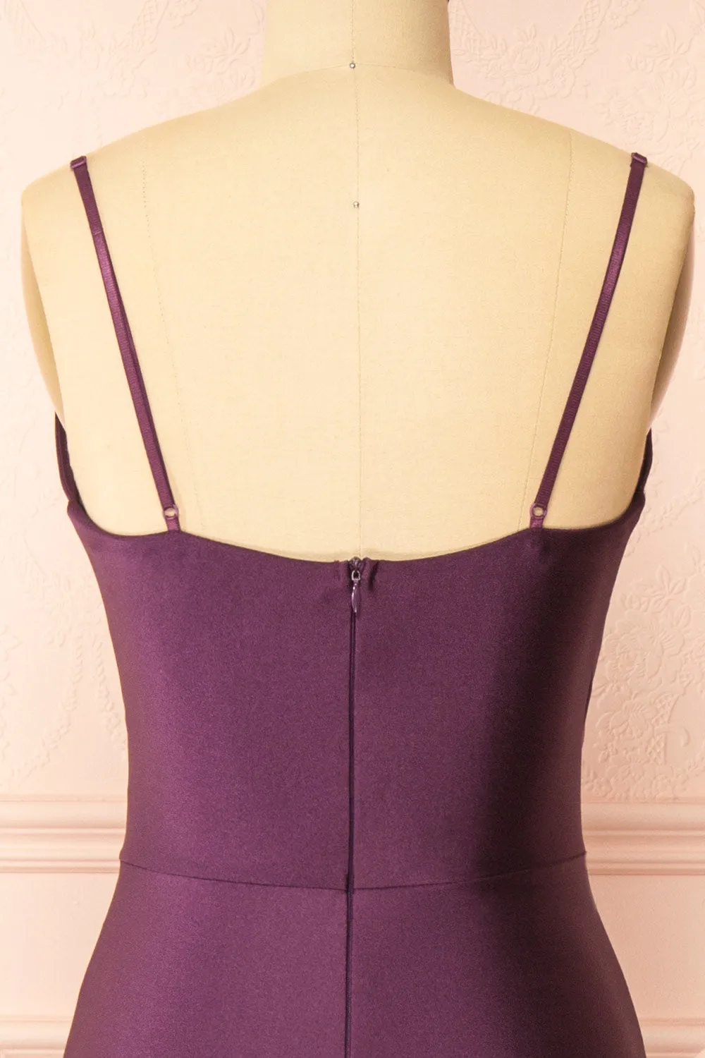 Nyra Purple | Mermaid Dress w/ Wrapped Bodice