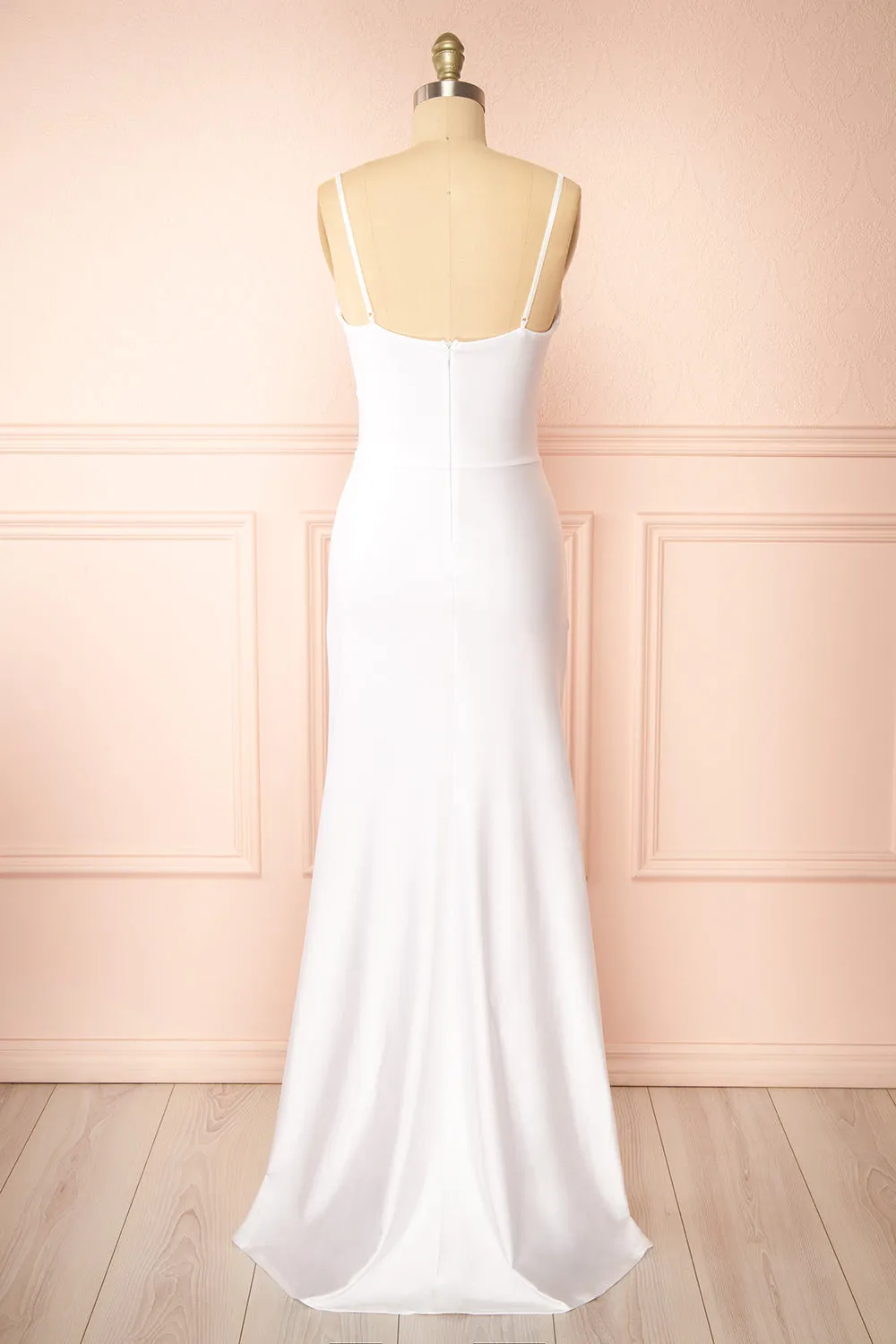 Nyra White | Bridal Mermaid Dress w/ Wrapped Bodice