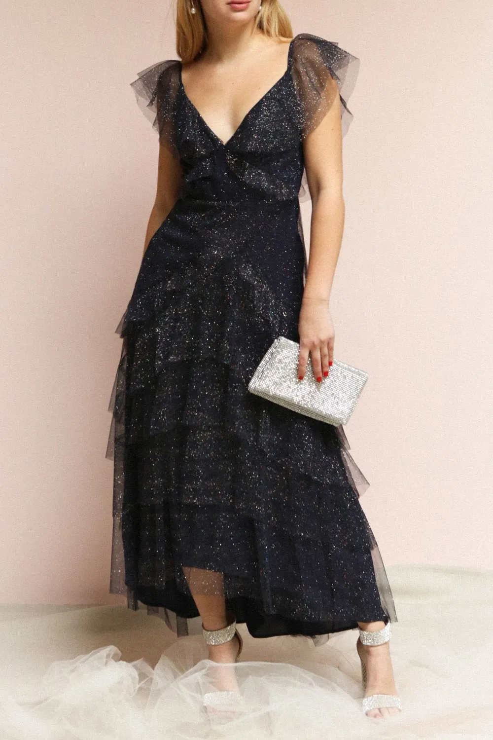 Nyssa Grey | Sparkly Layered Dress