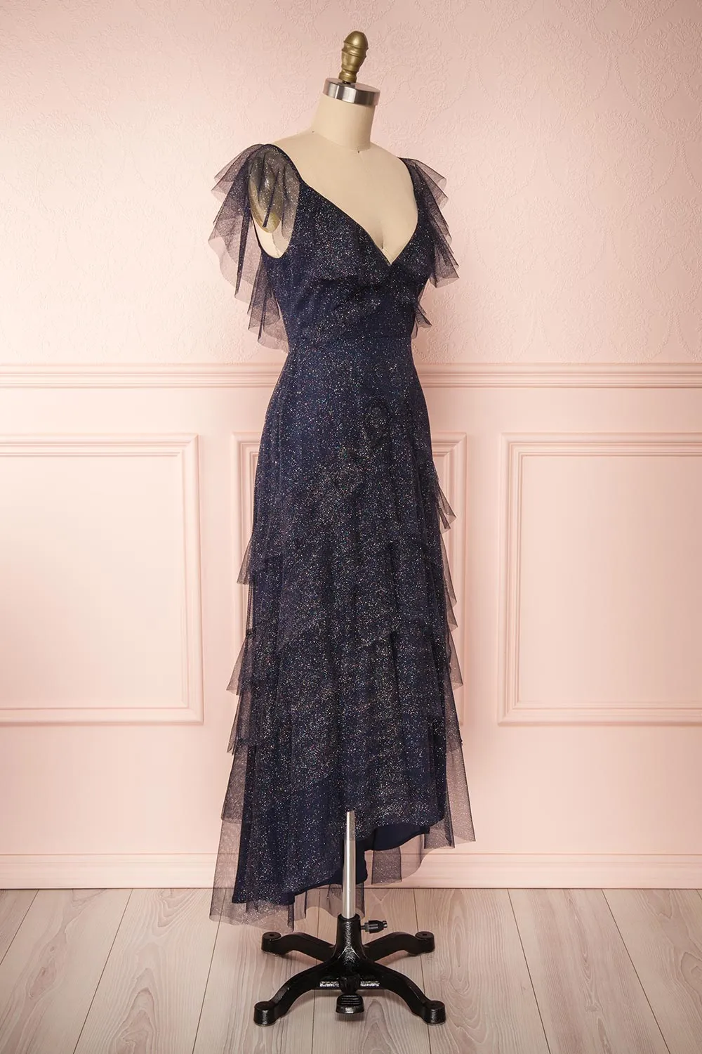 Nyssa Navy | Midi Tulle Dress