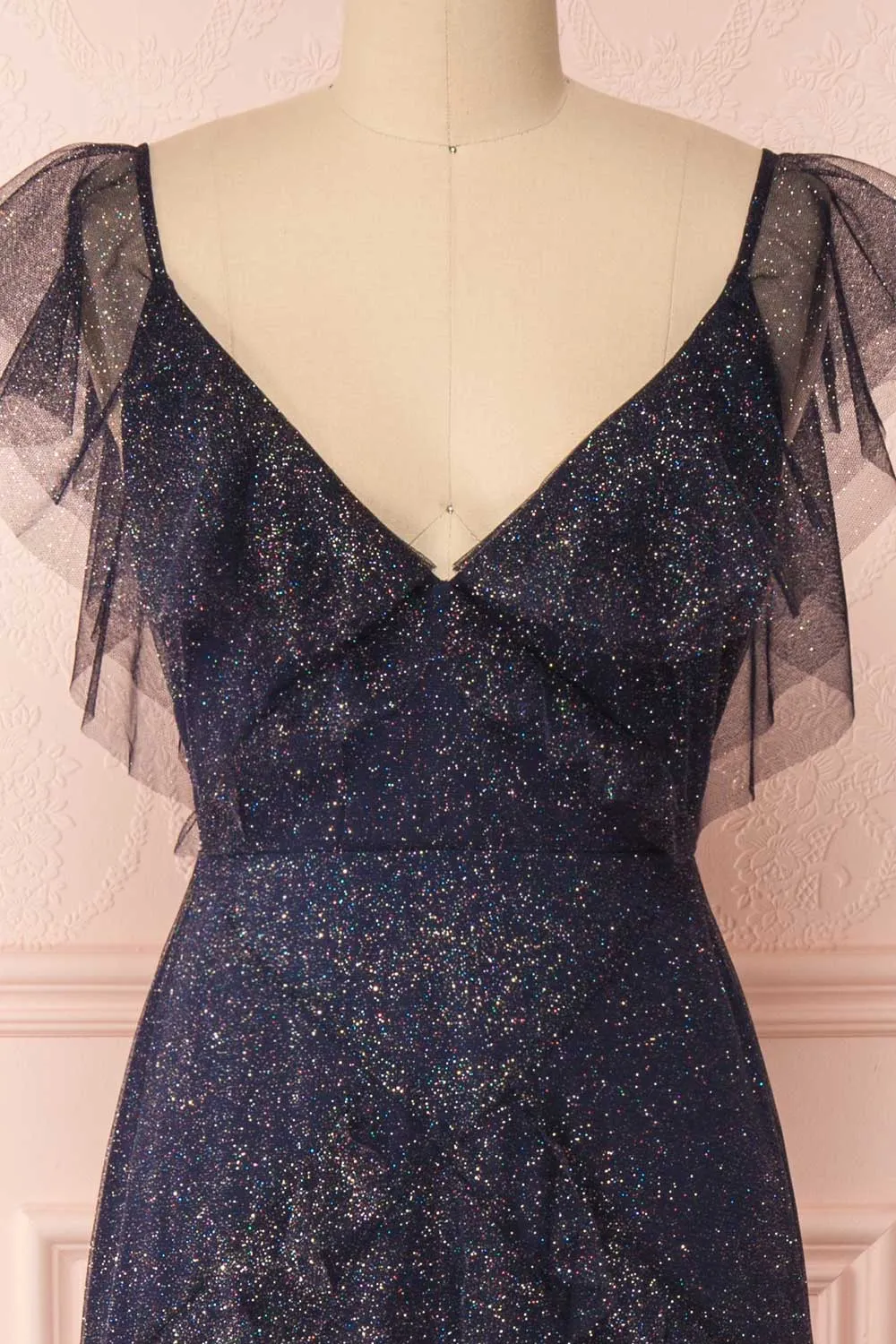 Nyssa Navy | Midi Tulle Dress