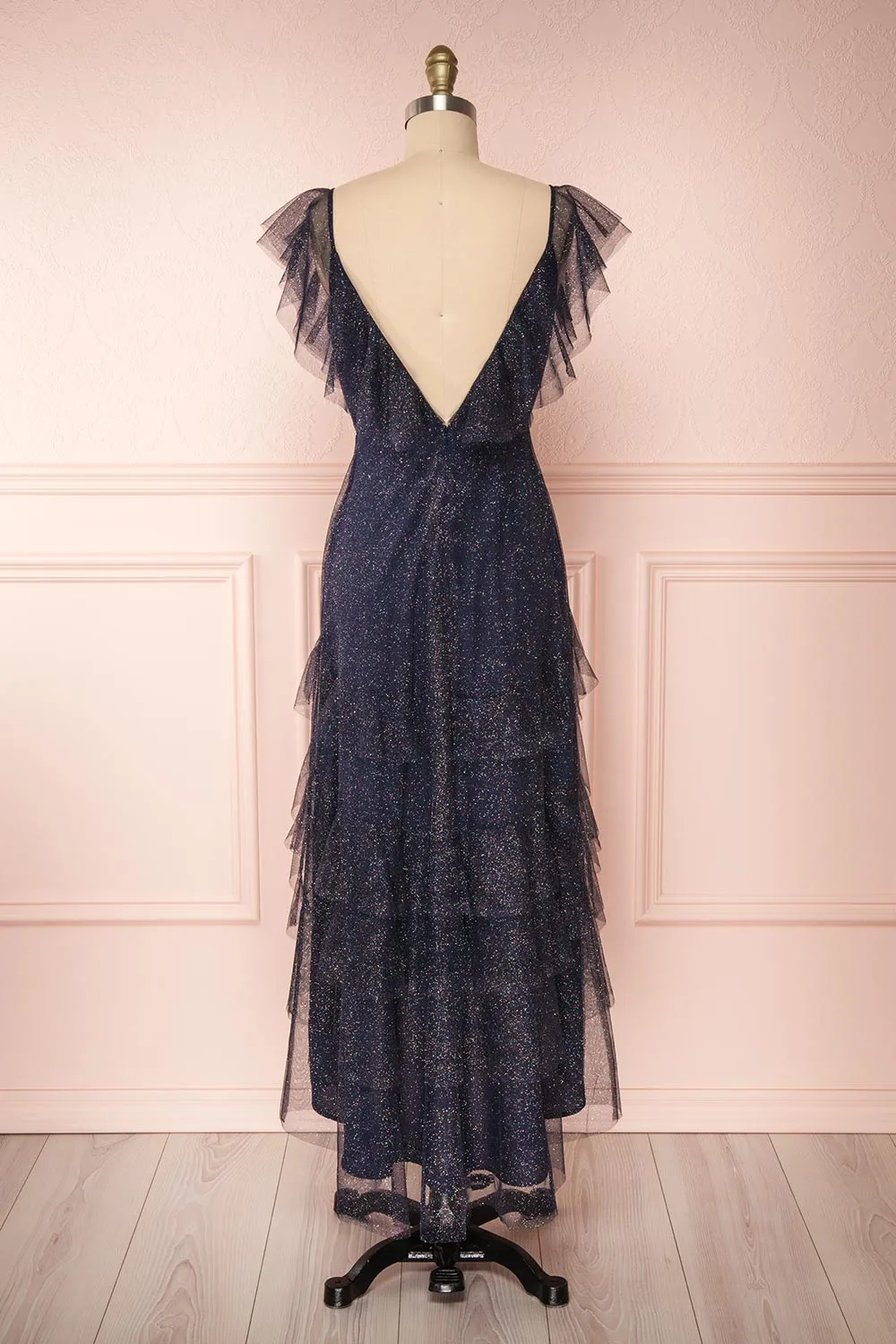 Nyssa Navy | Midi Tulle Dress