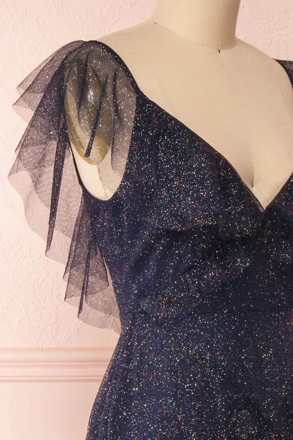 Nyssa Navy | Midi Tulle Dress