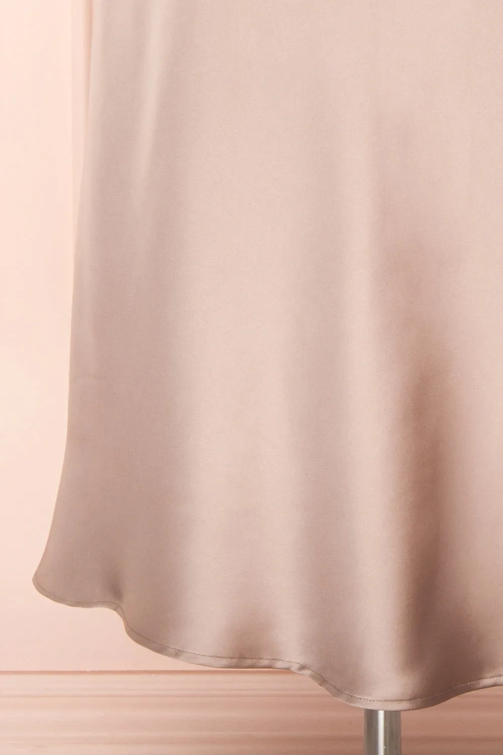 Oana | Satin Midi Skirt with Side Slit