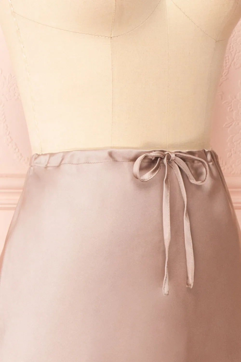 Oana | Satin Midi Skirt with Side Slit