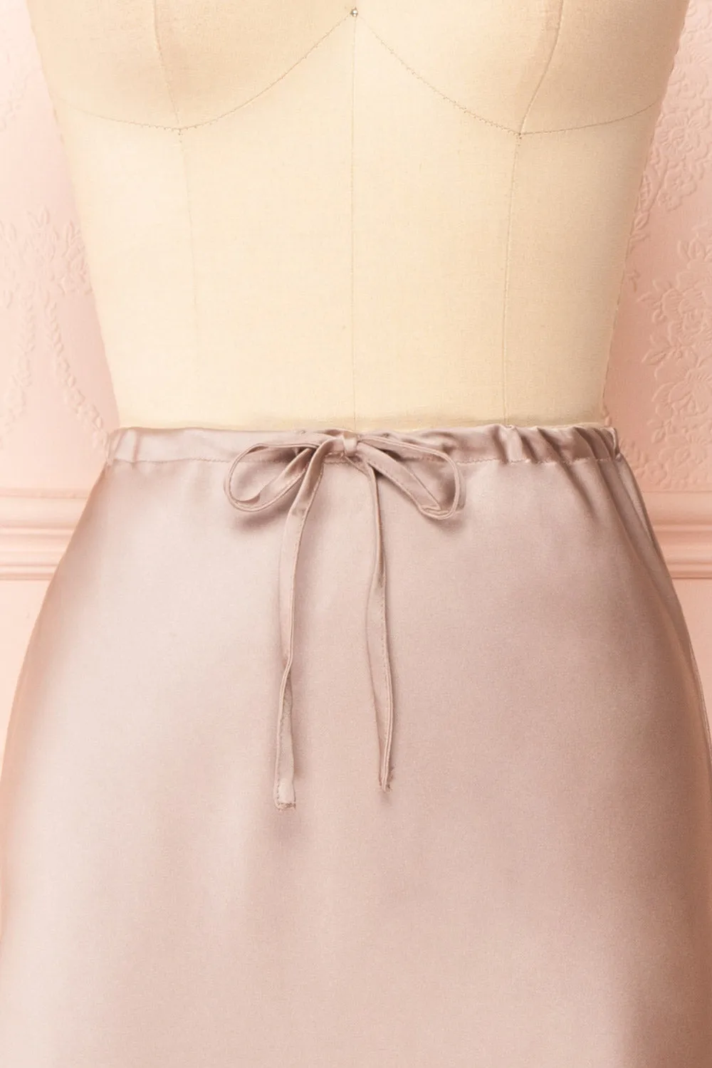 Oana | Satin Midi Skirt with Side Slit