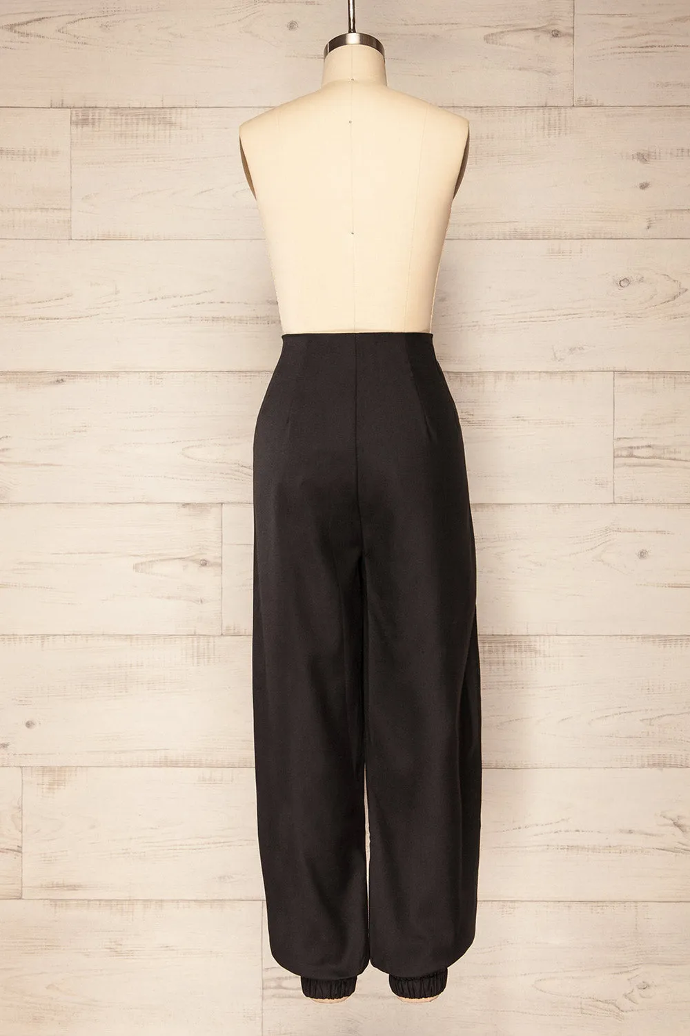 Oberhausen Black | High-Waisted Pants w/ Belt