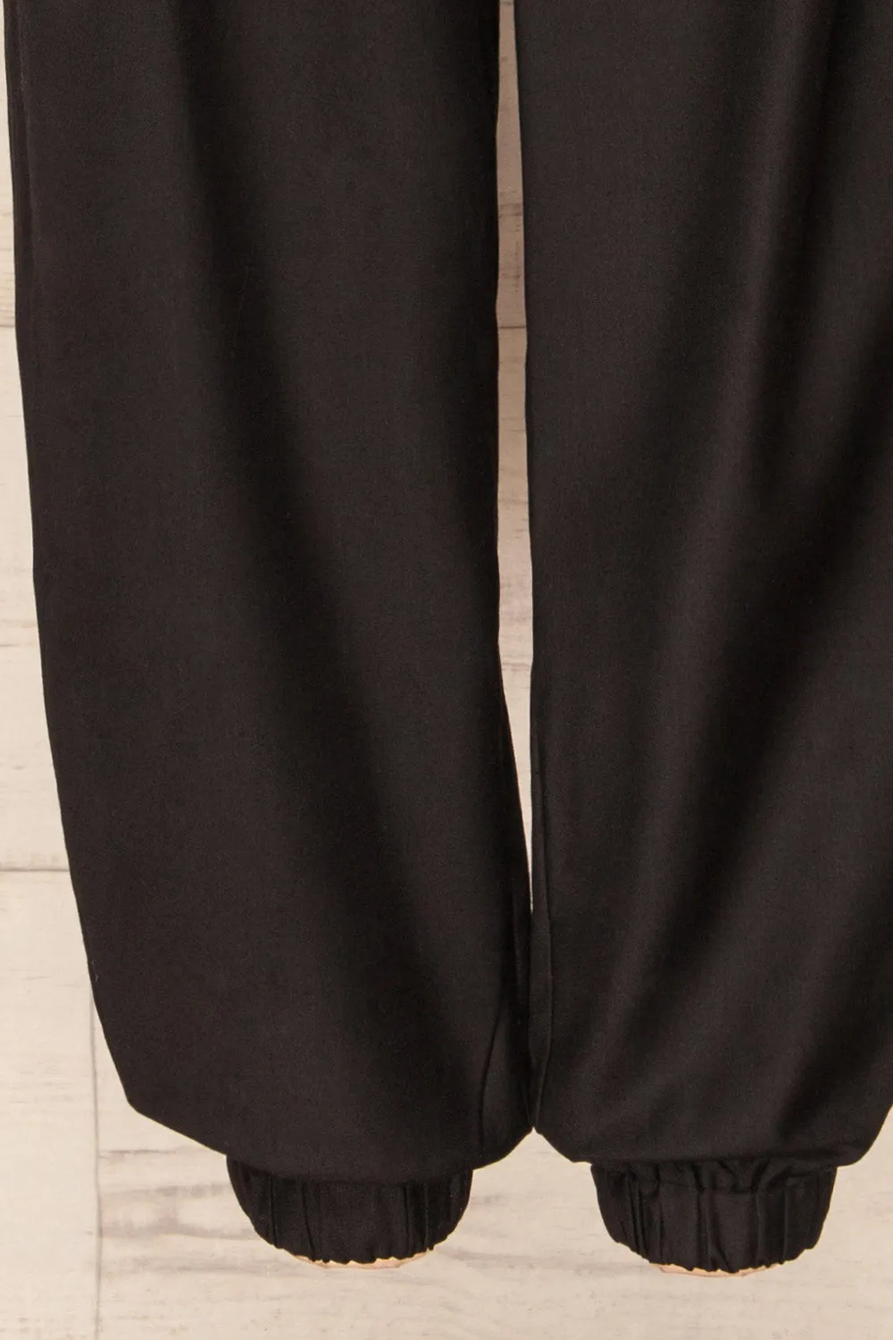 Oberhausen Black | High-Waisted Pants w/ Belt
