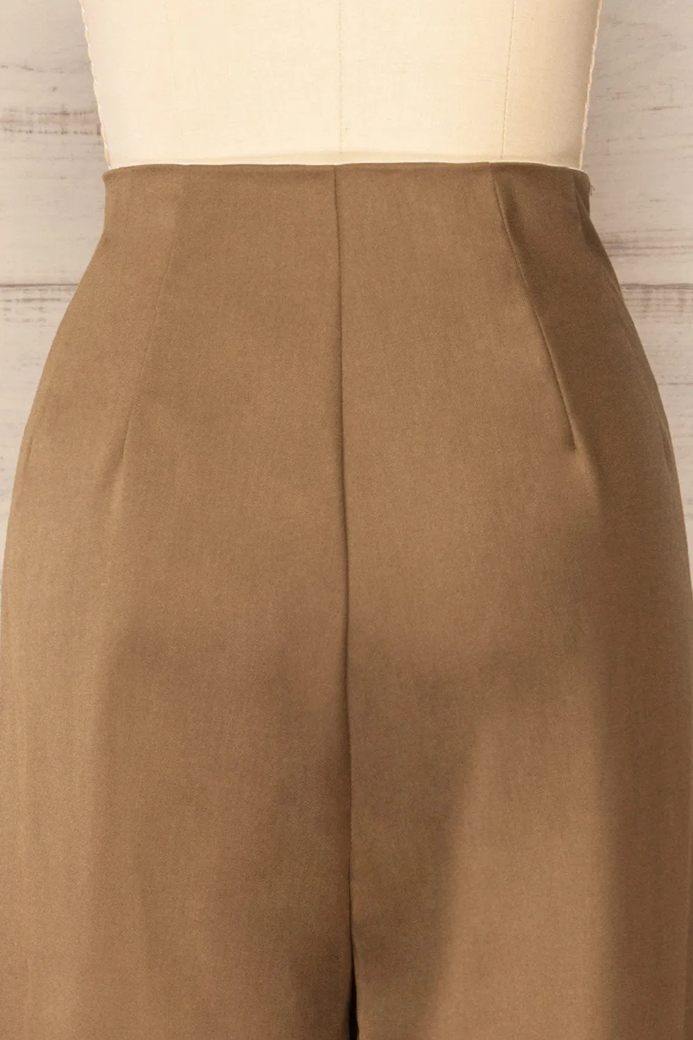 Oberhausen Khaki | High-Waisted Pants w/ Belt