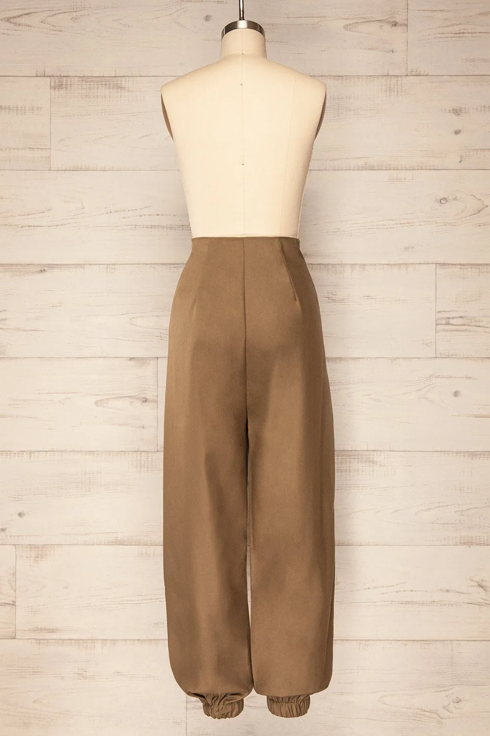 Oberhausen Khaki | High-Waisted Pants w/ Belt