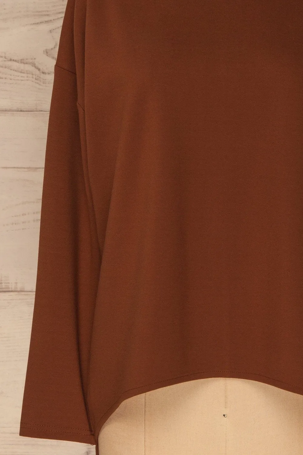 Obledo Mocha | Brown Asymmetrical Top