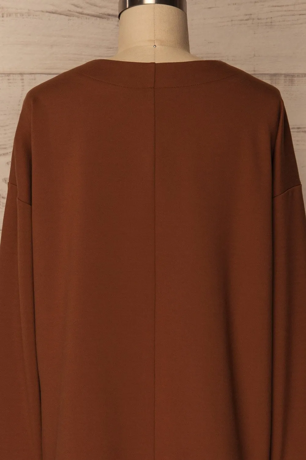 Obledo Mocha | Brown Asymmetrical Top