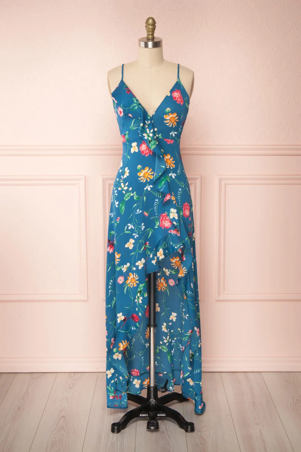Octavie | Backless Floral Maxi Dress