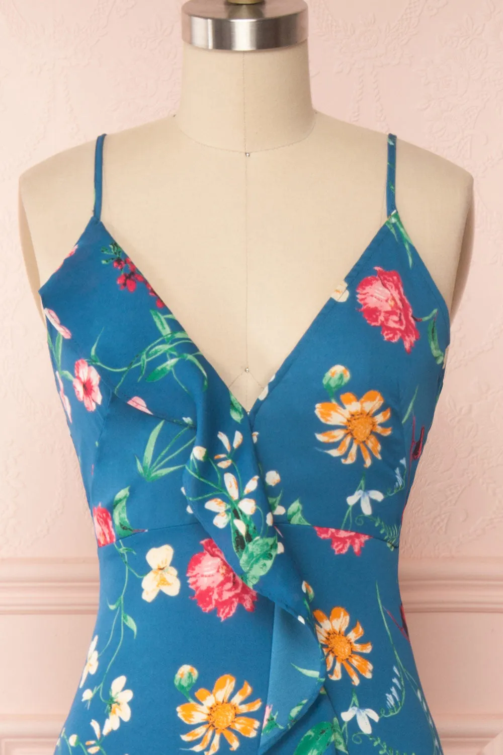 Octavie | Backless Floral Maxi Dress