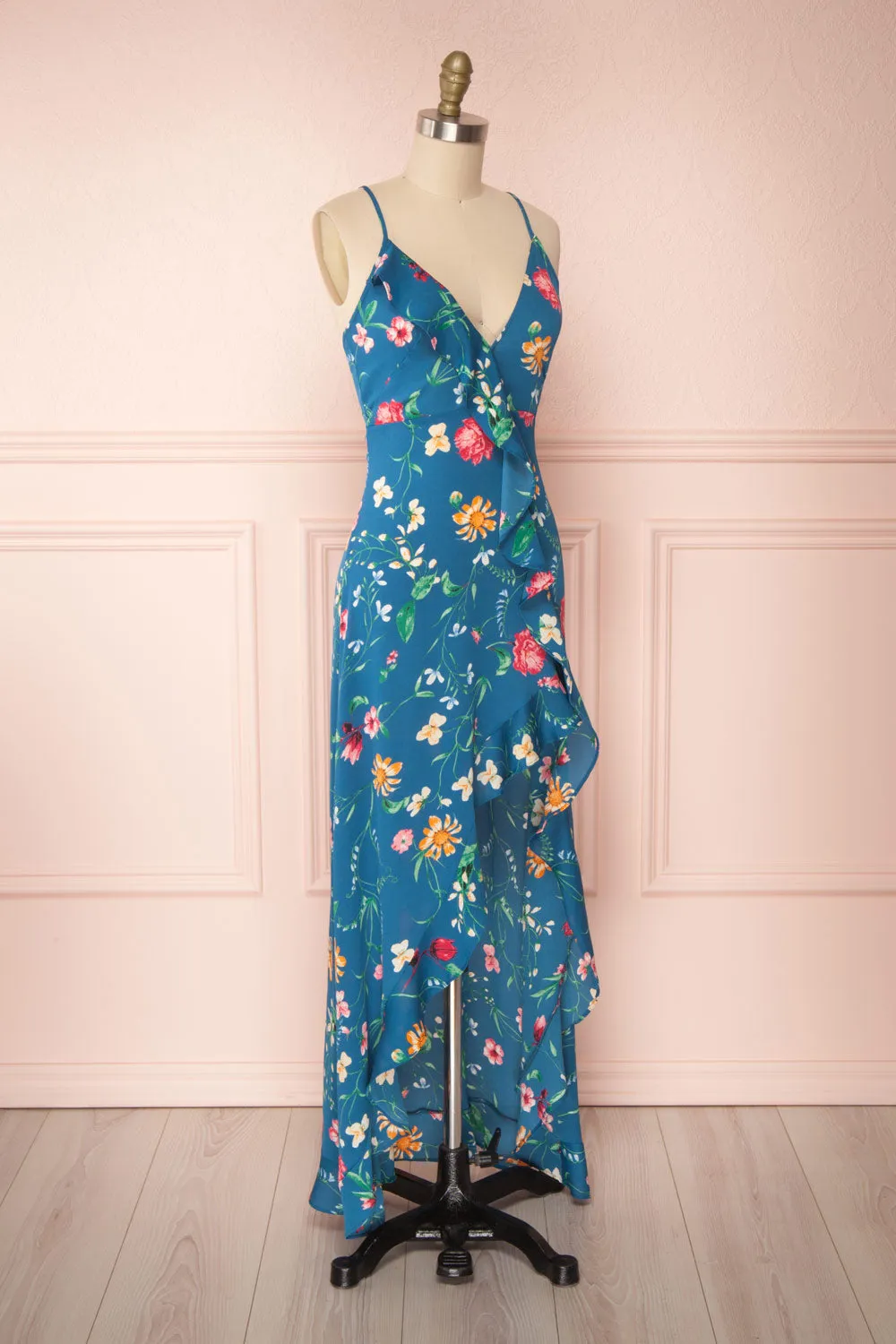 Octavie | Backless Floral Maxi Dress